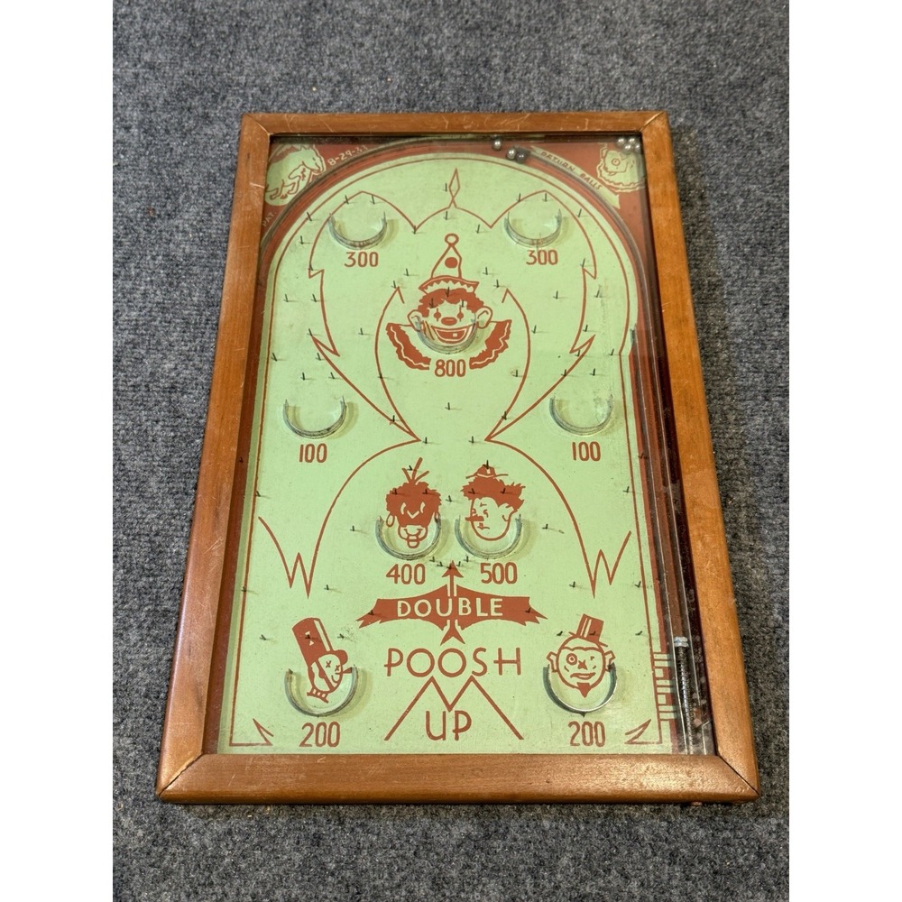 Double Poosh-M-Up Clown Tabletop Pinball Game Vintage Northwestern Products